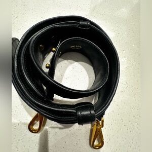Prada  Black and Gold Bag Strap
